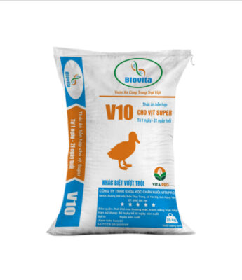 V 10 - Thức ăn hỗn hợp cho Vịt Super từ 1 ngày - 21 ngày tuổi